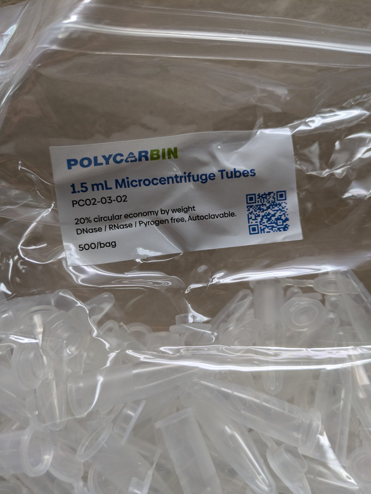 500pc 1.5ml Microcentrifuge Tubes