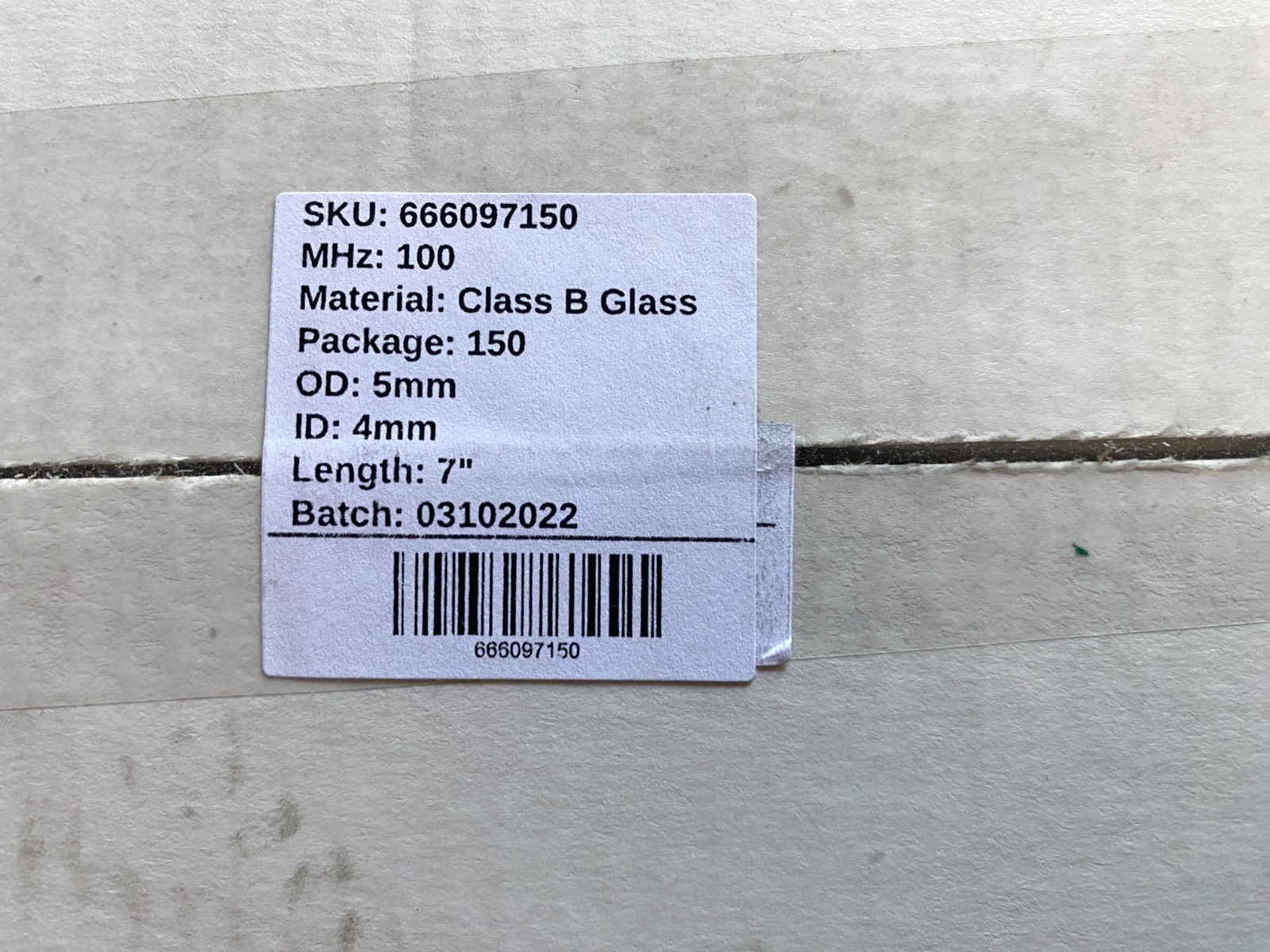 Box of 25 Wilmad WG-BTNMR NMR Tubes 100 MHz 5mm OD 4mm ID 7″ Class B Glass