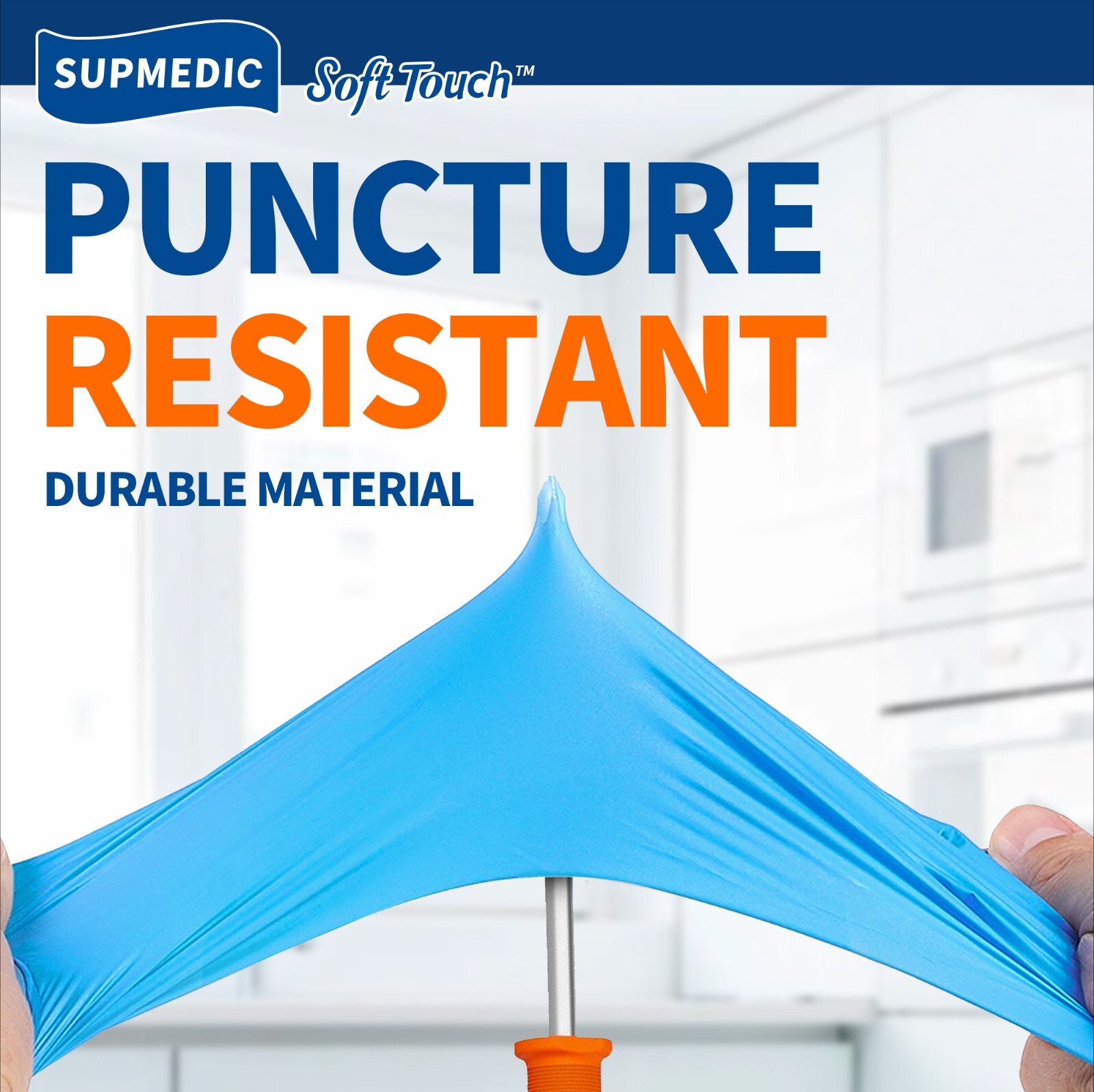 Medical Nitrile Exam Gloves Blue 100 PCs Powder-Free Food-Safe Disposable Glove