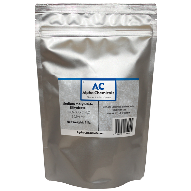 1 Pound – Sodium Molybdate – 39.5% Mo – >99% Pure