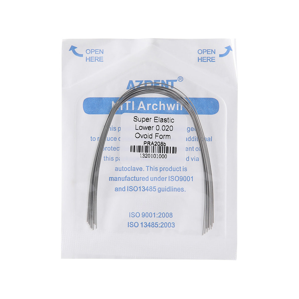 AZDENT Dental Super Elastic Niti Round Arch Wires 012~020 For Bracket Braces US