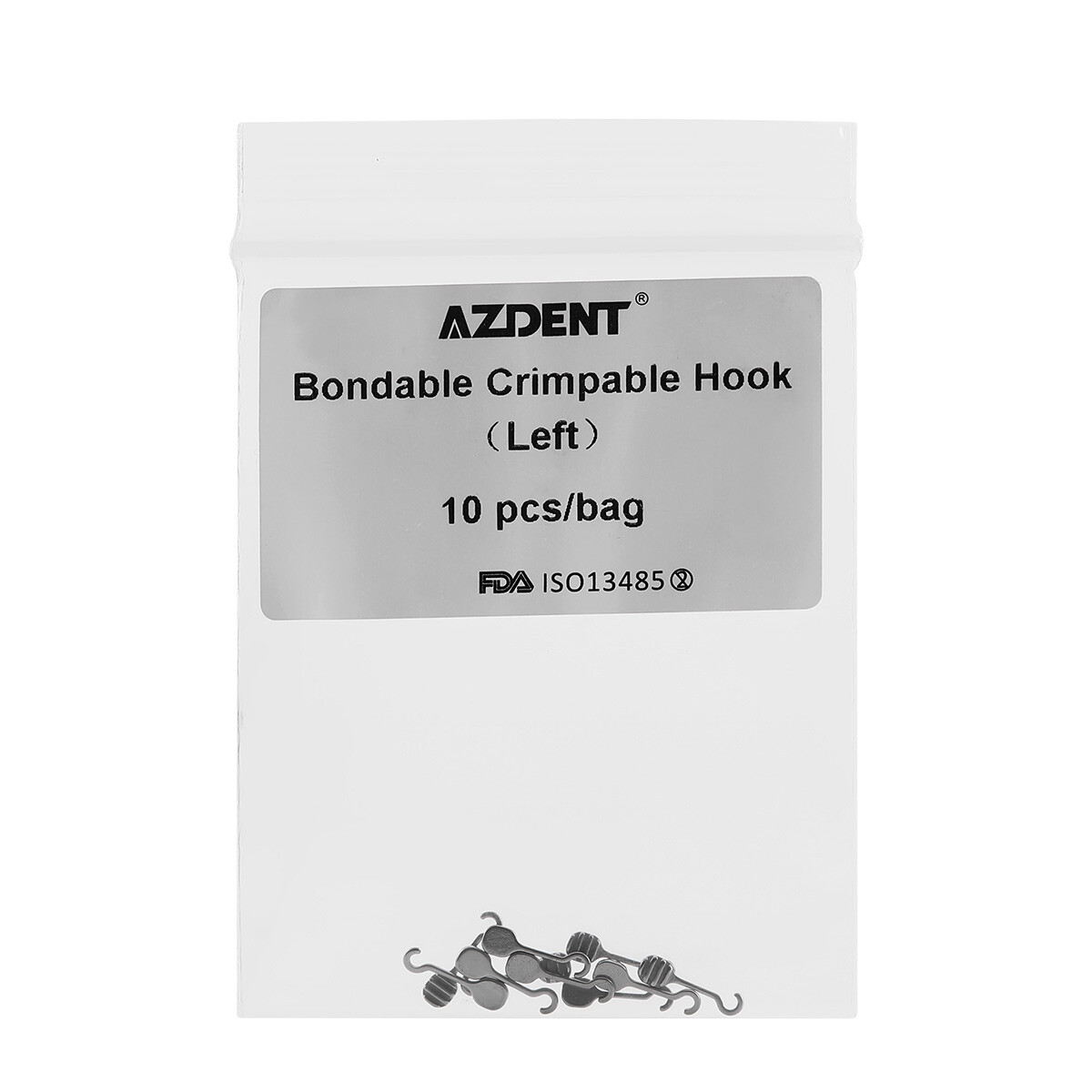 AZDENT Dental Orthodontic Crimpable Hook Sliding Cross Tube Stops Type 10Pc/Set