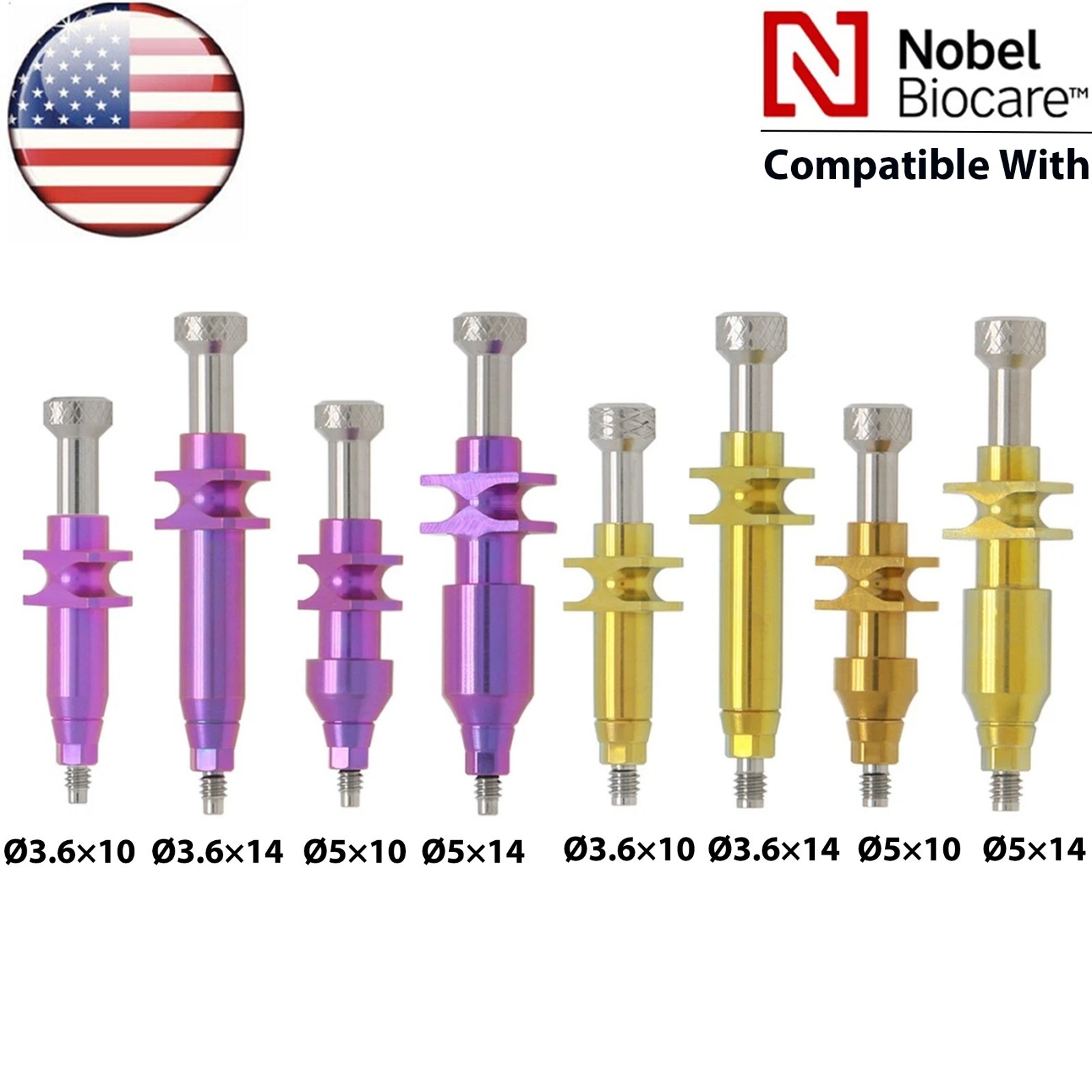 US Fit Nobel Active Healing Abutment NP/RP Impression Coping Closed/Open Tray