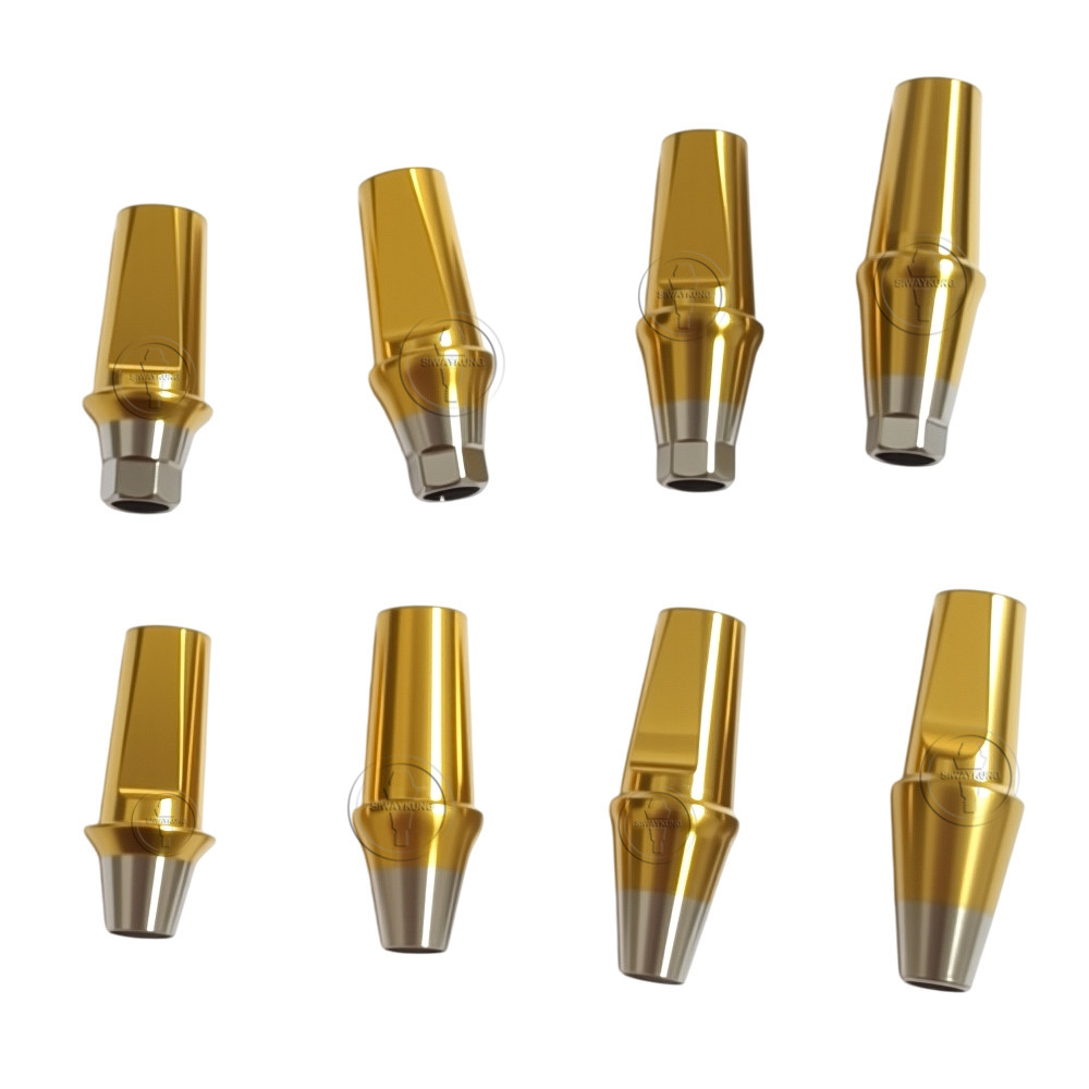5Pcs Straight abutment titanium Dental Fit to Hiossen Osstem TS Mini Regular Hex