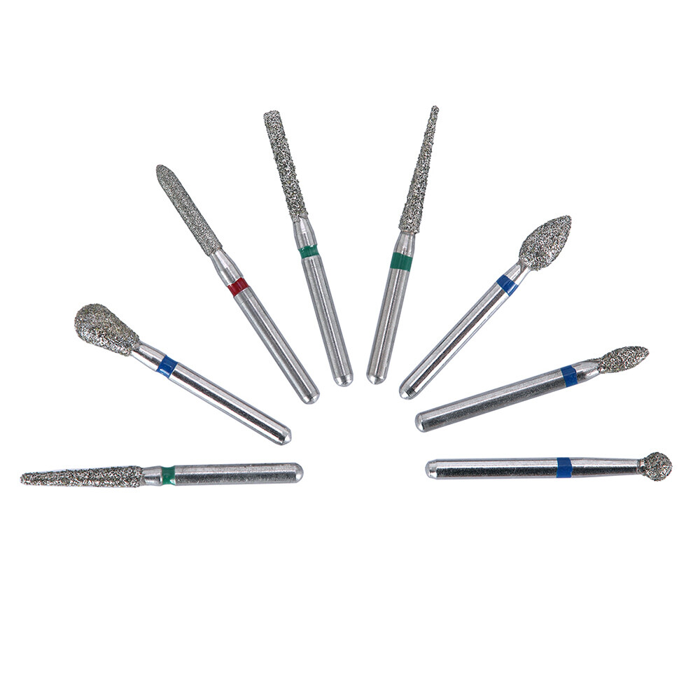 1000Pcs Dental Diamond Burs For High Speed Handpiece Medium FG 1.6MM 20Types