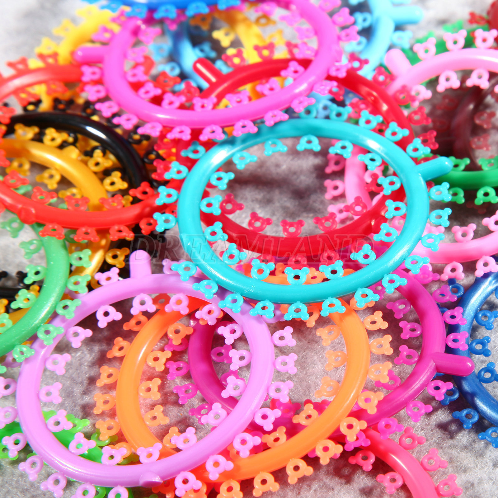 1000 Pcs New Orthodontic Elastic Rubber Multi-Colored Mickey Design Ligature Tie