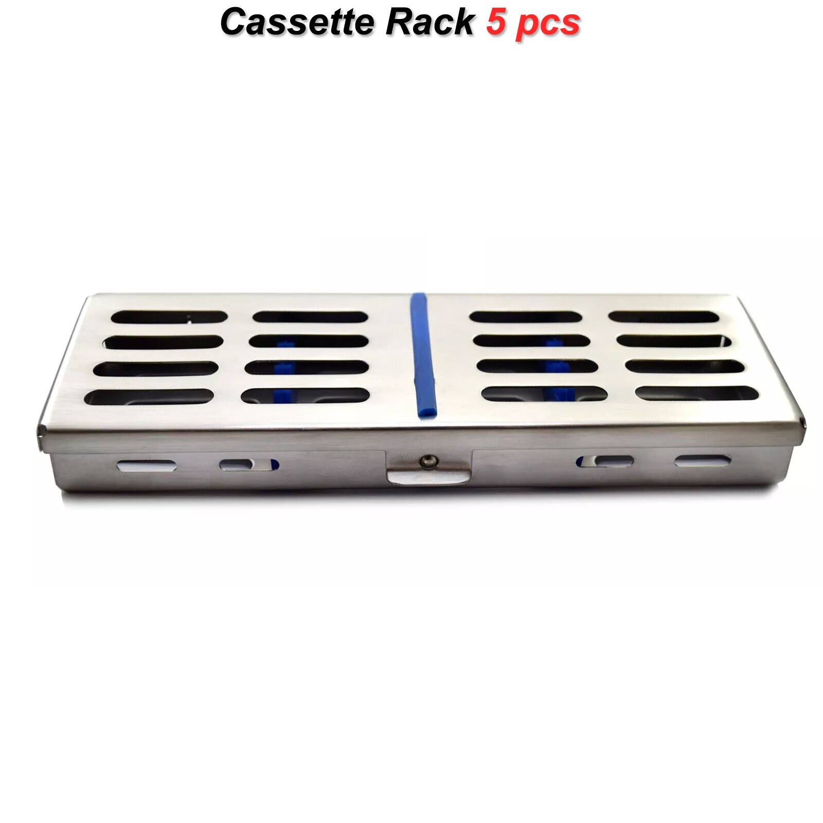 5 pcs Dental Autoclave Cassette Surgical Instruments Sterilization Tray Rack Box