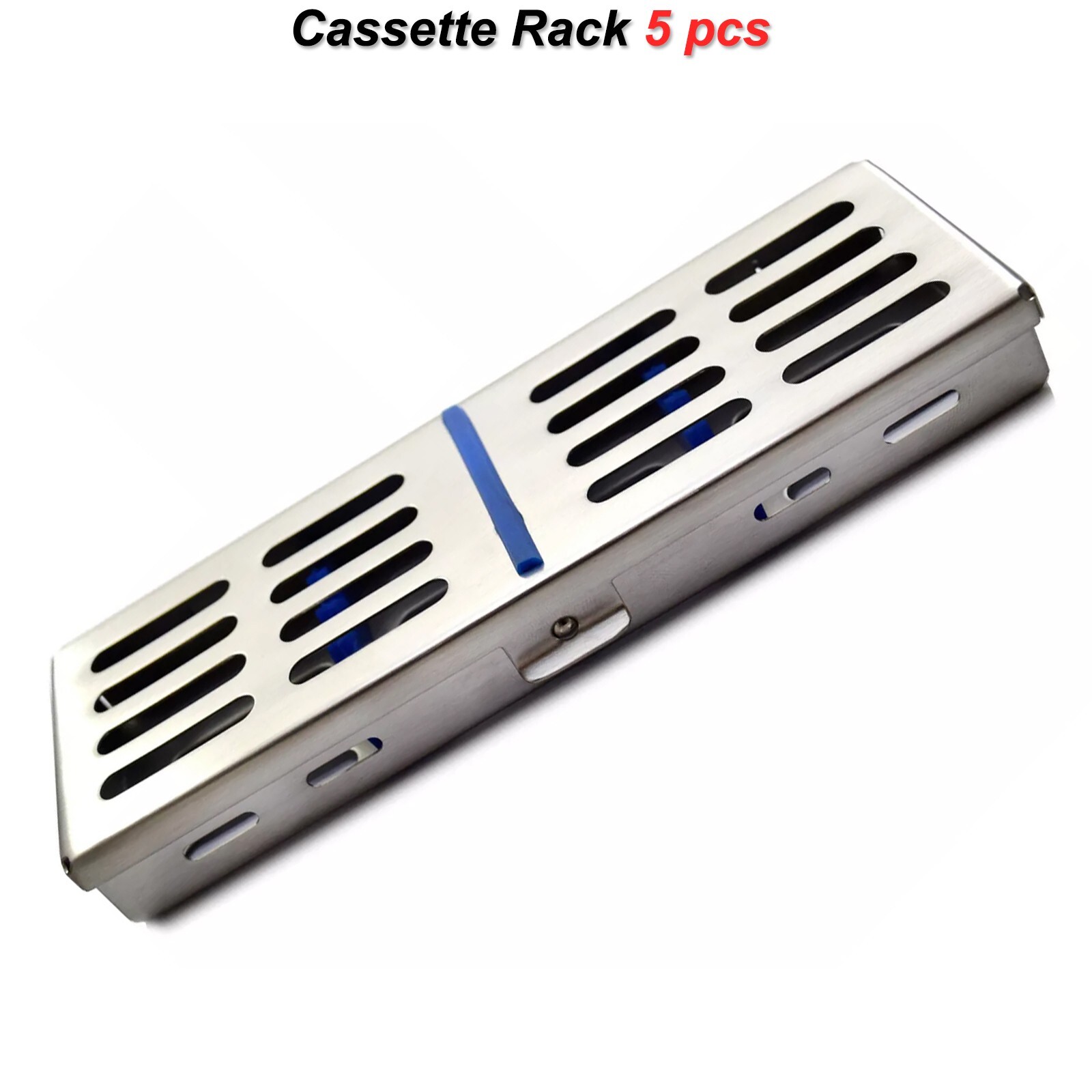 5 pcs Dental Autoclave Cassette Surgical Instruments Sterilization Tray Rack Box