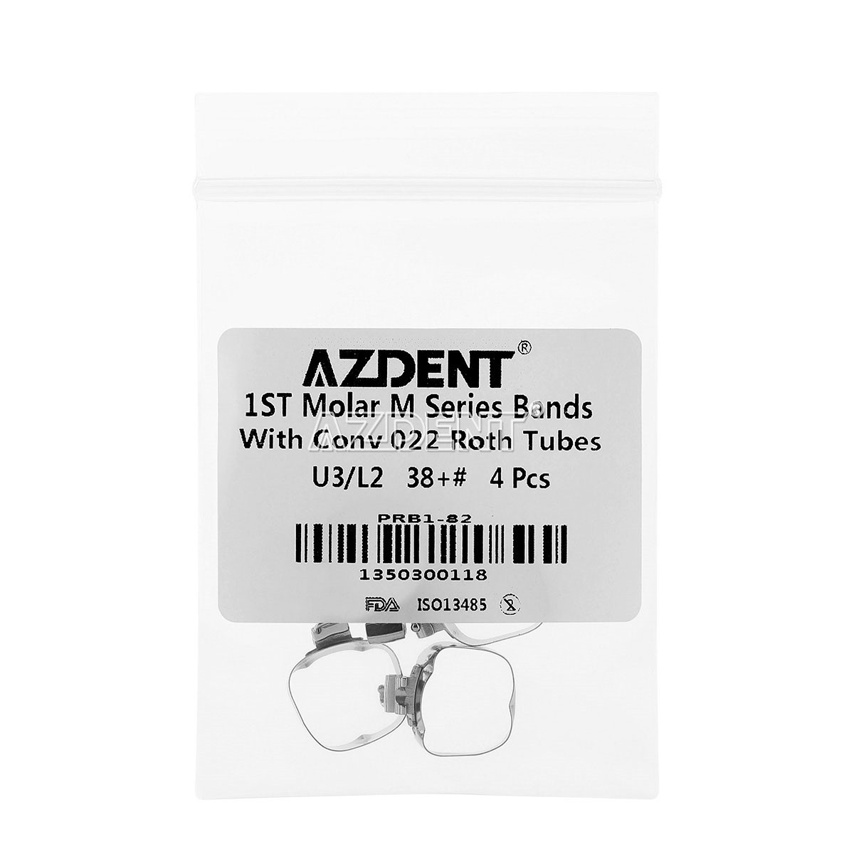 AZDENT Dental Ortho Bands Buccal Tube 1st Molar Roth.022 Prewelded 35#-40+#
