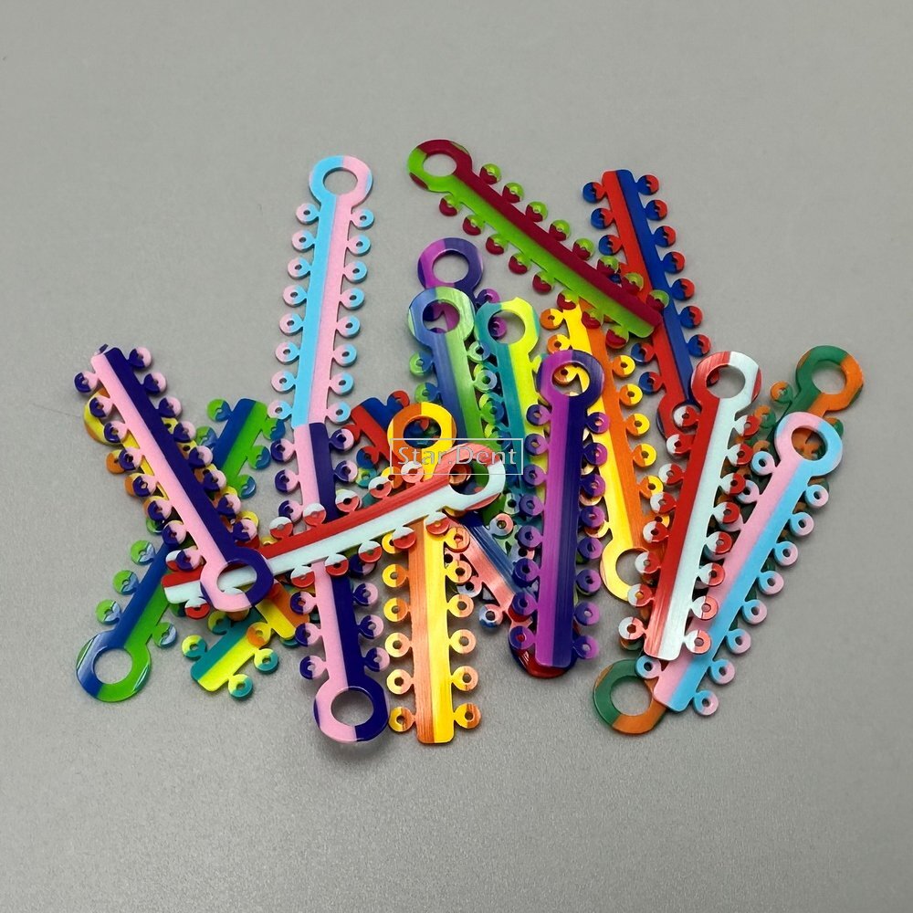 Dental Orthodontic Elastic Ligature Ties Rubber Bands Brackets Brace