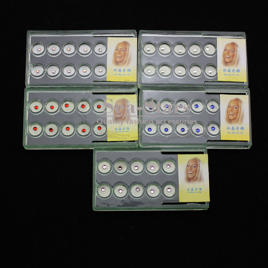 NEW 50 Pcs Mix Dental Crystals On Tooth Sticker Assorted Made Curing