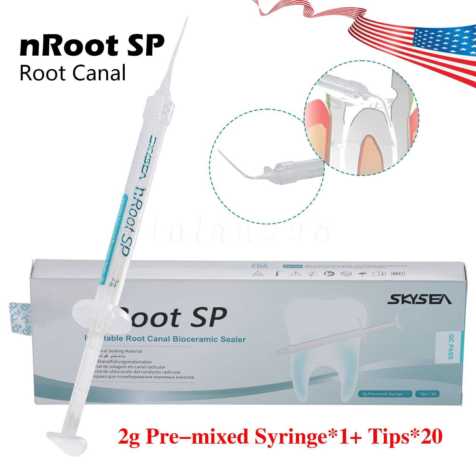1g SP Dental Injectable Root Canal Bioceramic Sealer Endodontic Sealing Filling