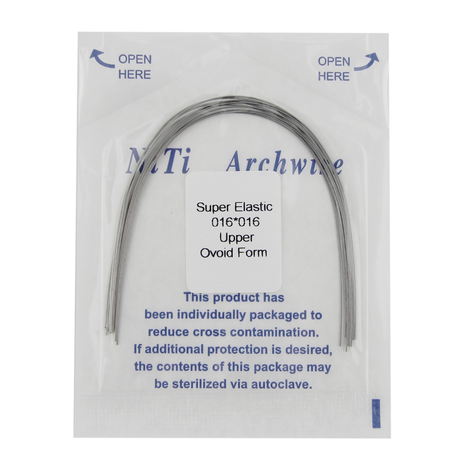 100pcs Dental Ortho Arch Wire Natural Niti Stainless S Round Rectangular Ovoid