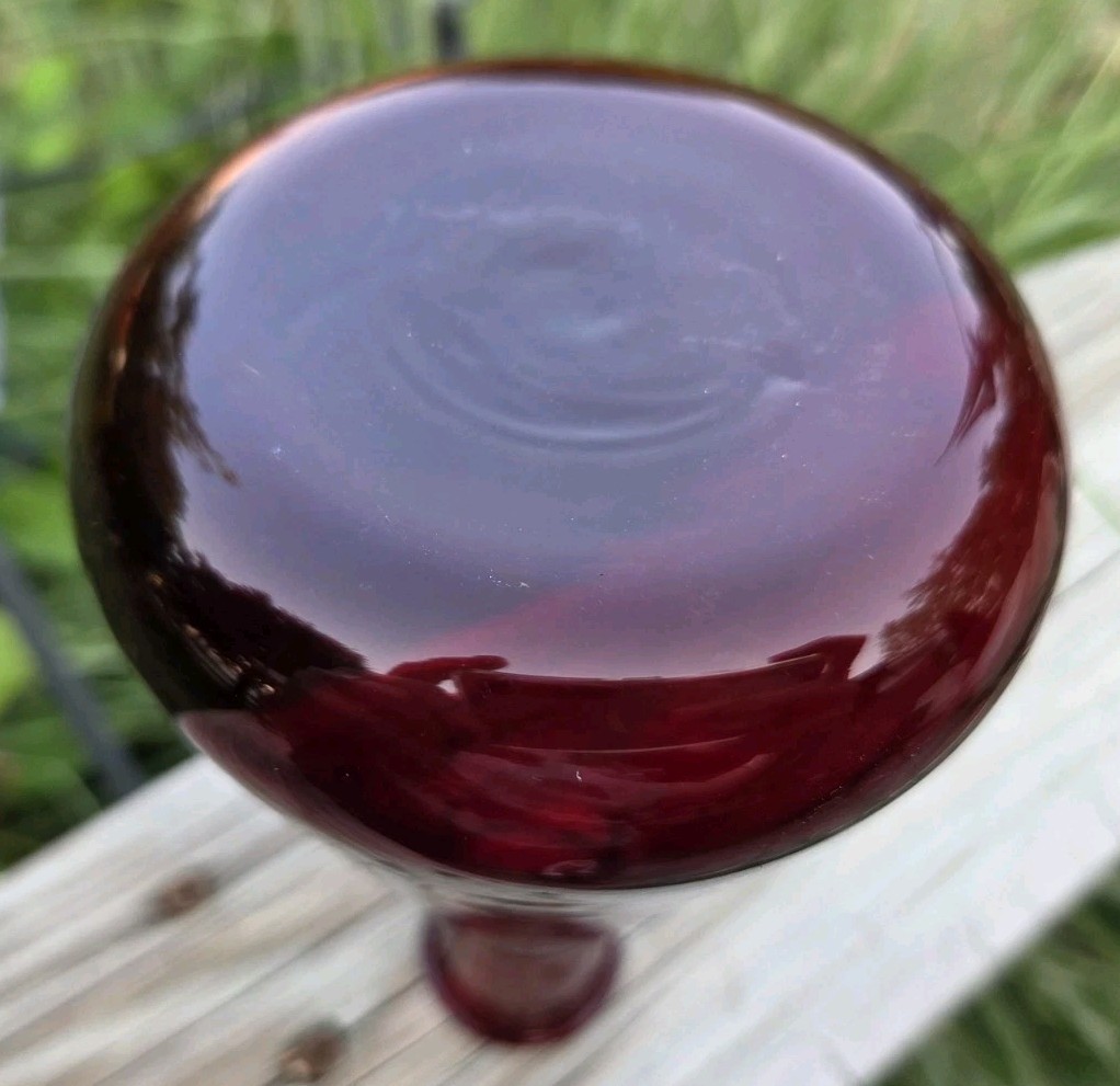 VINTAGE GLASS CHEMIST VASE AESTHETIC Pyrex Ruby Red 500 ml Beaker Flask FLOWER A