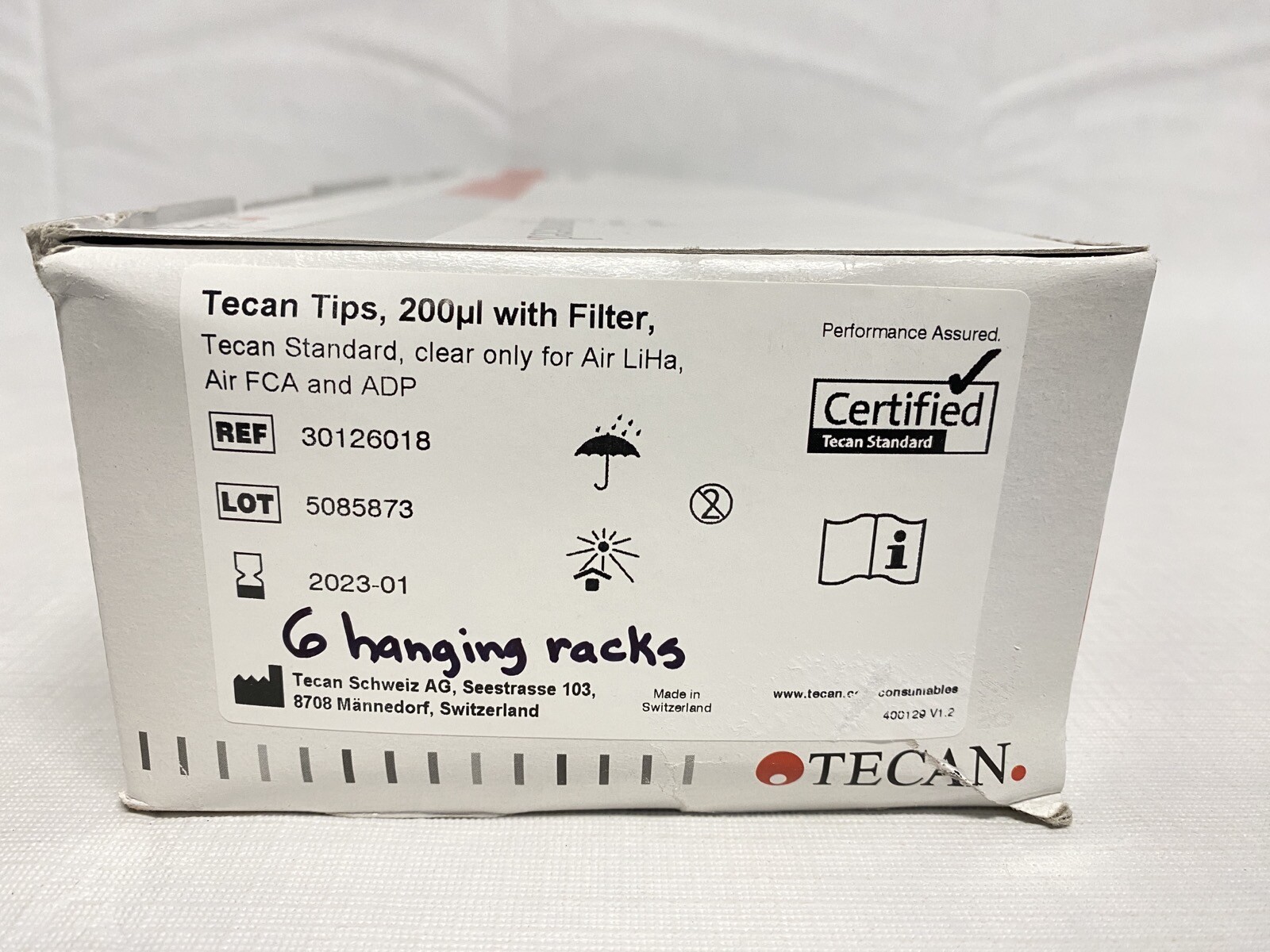 (576) TECAN 200uL Standard Clear Hanging Filter Pipet Tips for Air LiHa FCA ADP