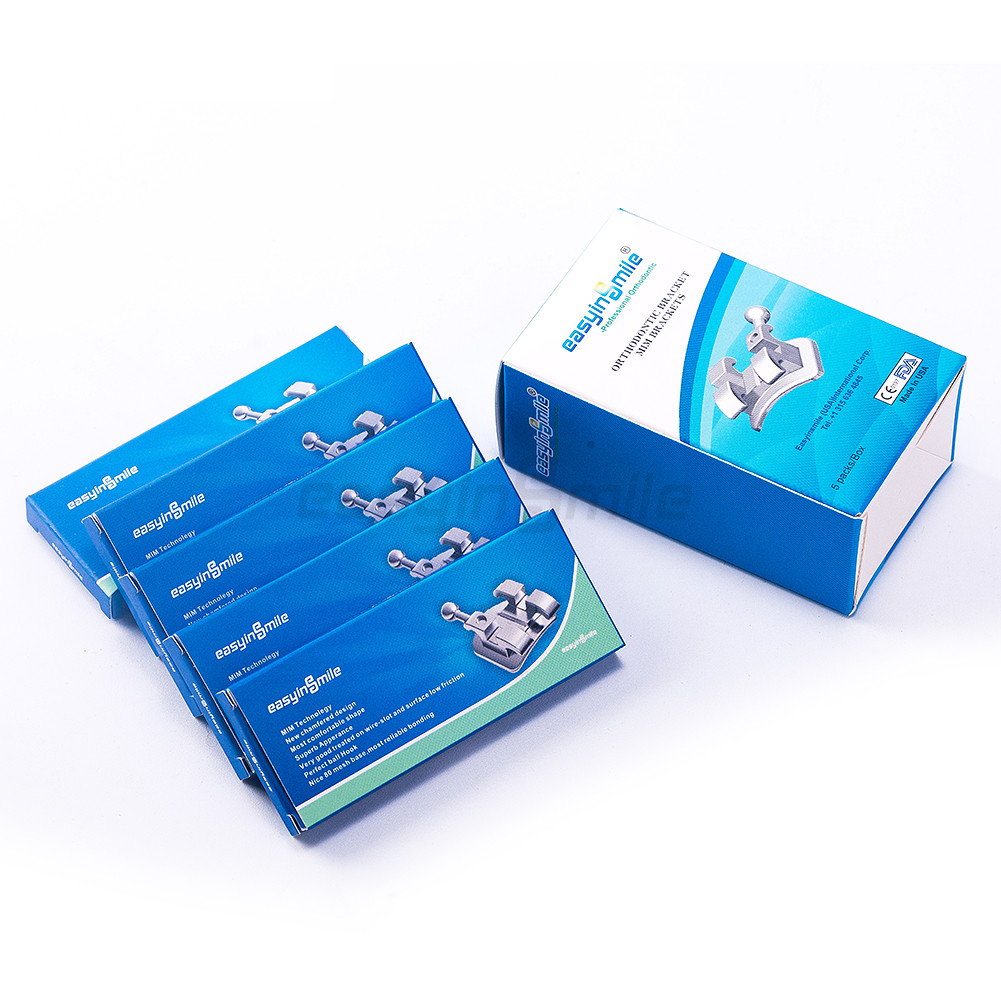 5Pack Dental Orthodontic Brackets MBT/Roth 022 3/345Hook Mini Metal Teeth Braces