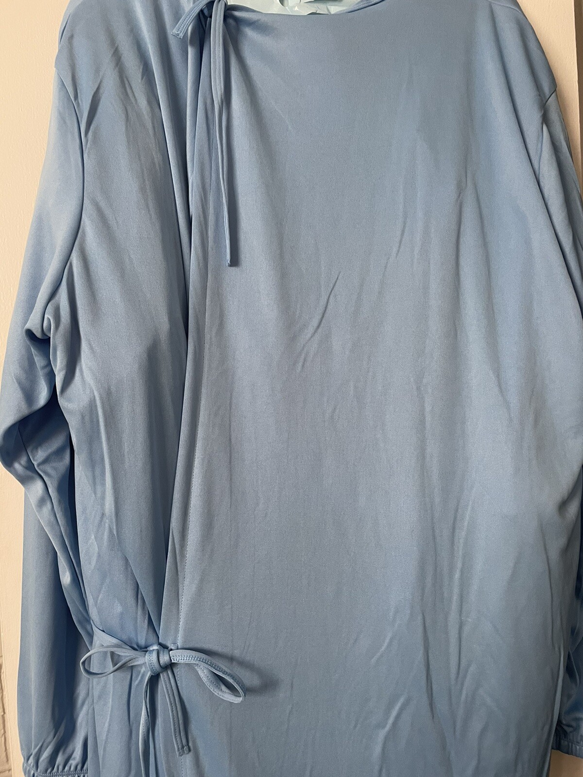 6 NEW AAMI Level1 Isolation Gown Size 2XL-3XL Polyester WASHABLE Blue XX XXXL