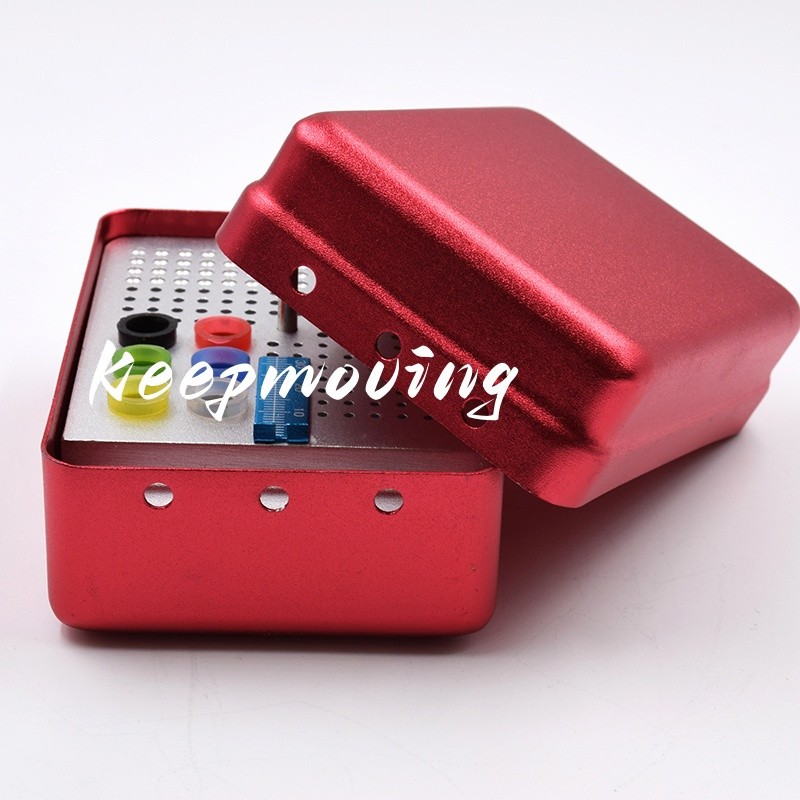 180 Holes Dental Endo Box FG Files Bur Holder Autoclave Organizer Box Ruler