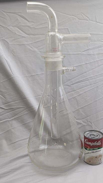 PYREX 4000 mL 4L Scientific Glass Filtering Flask w/ Sidearm 55/50 Center tube
