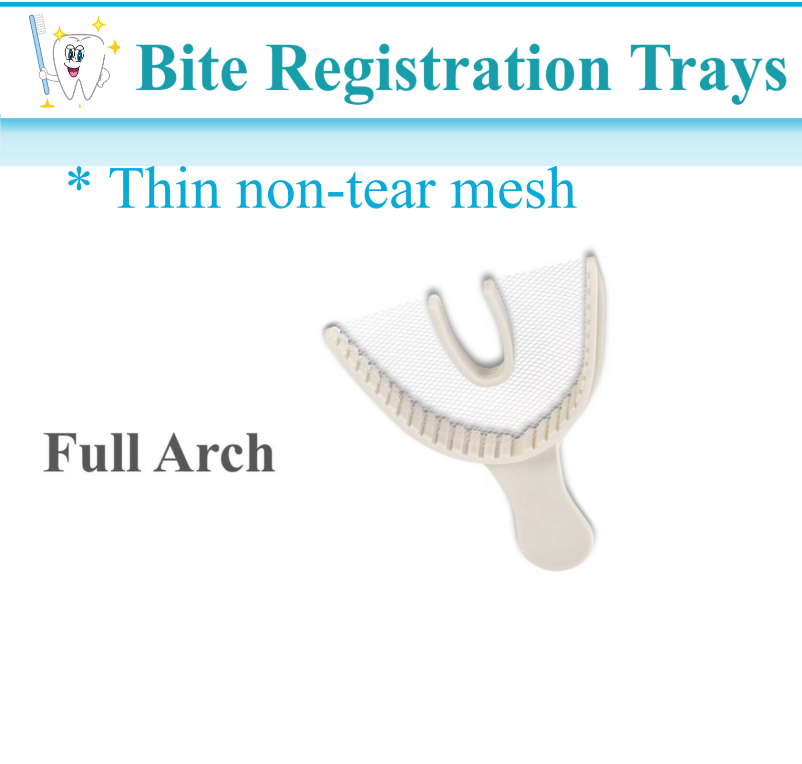 VPS Impression Bite Registration Trays Triple Tray Mold Choose Size, 50-100/PK