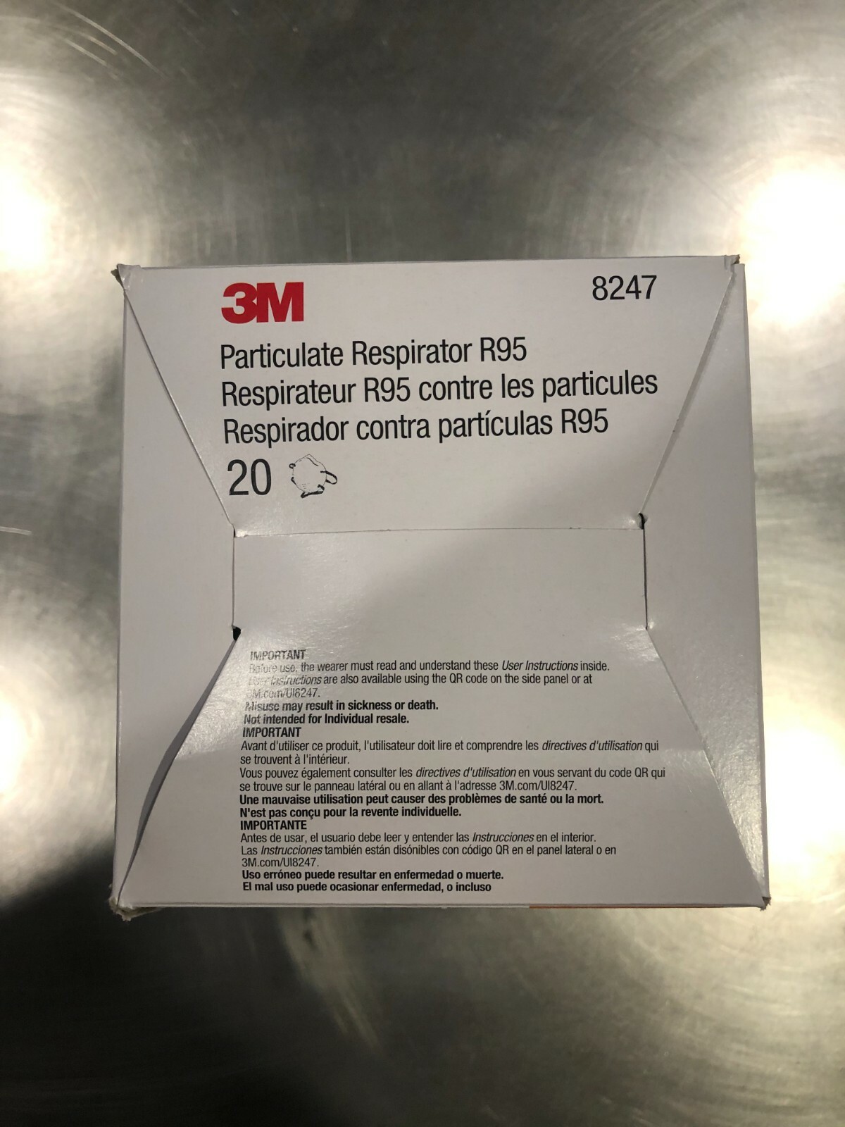 3M™ Aura 8247 R95 Particulate Respirator Disposable Protective Mask N95 NIOSH