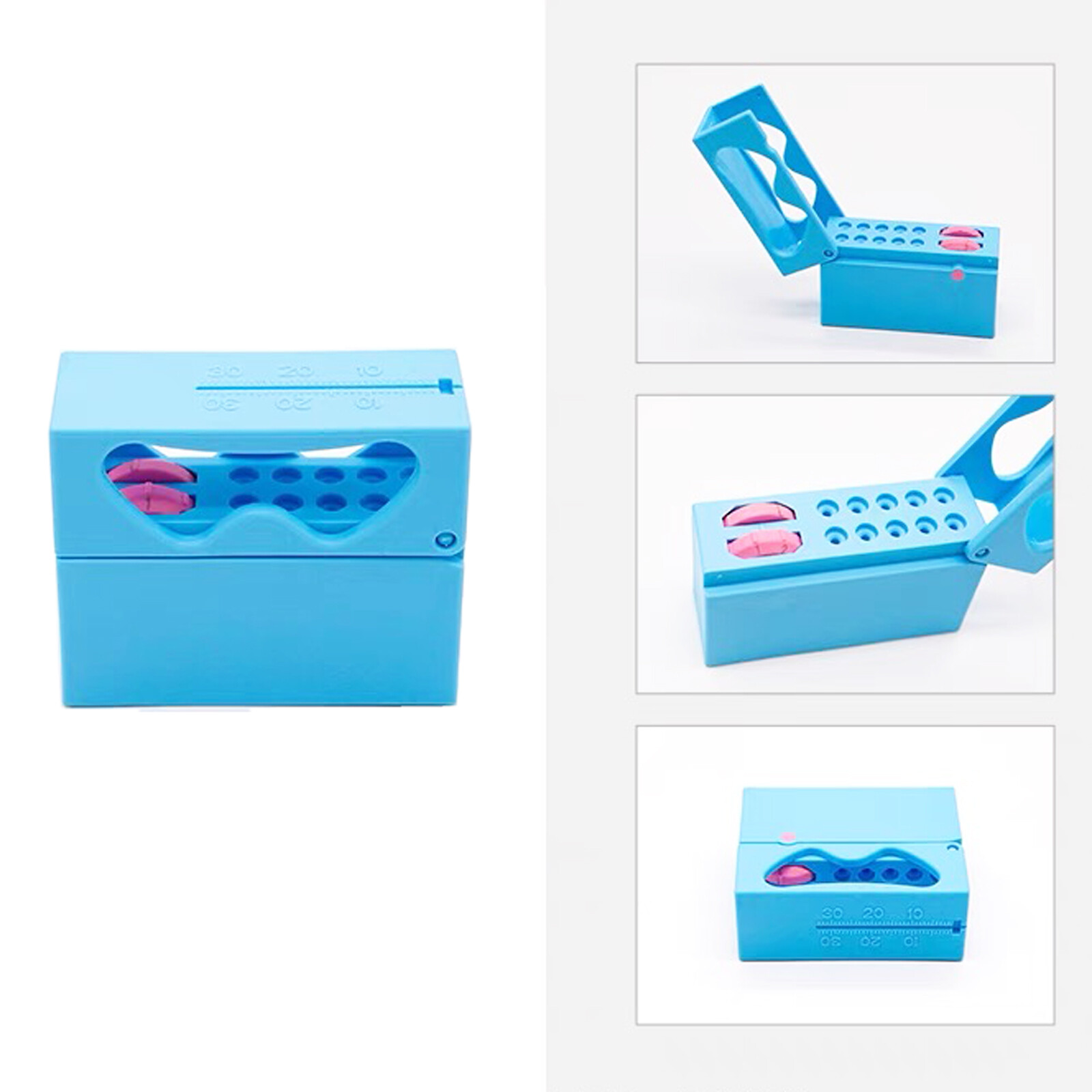 Dental 6/10/20 Holes Endo Files Holder With Memory Autoclavable Box Endodontic