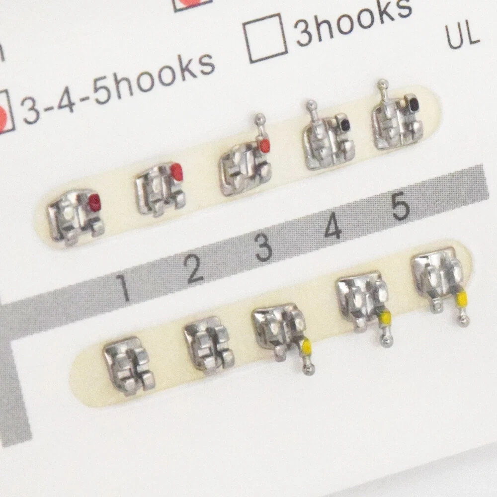 Dental Orthodontic Bracket Mini Standard MBT Roth.022 MIM Monoblock 3 4 5 Hook