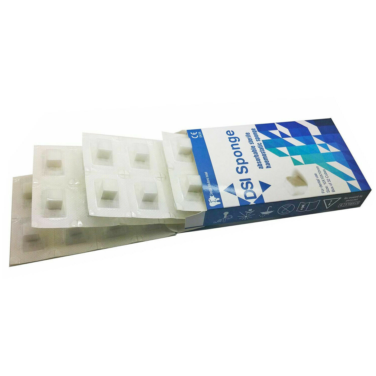 DSI Hemostatic Sponge Dental Absorbable Sterile 32pcs Gelfoam Hemocollagene