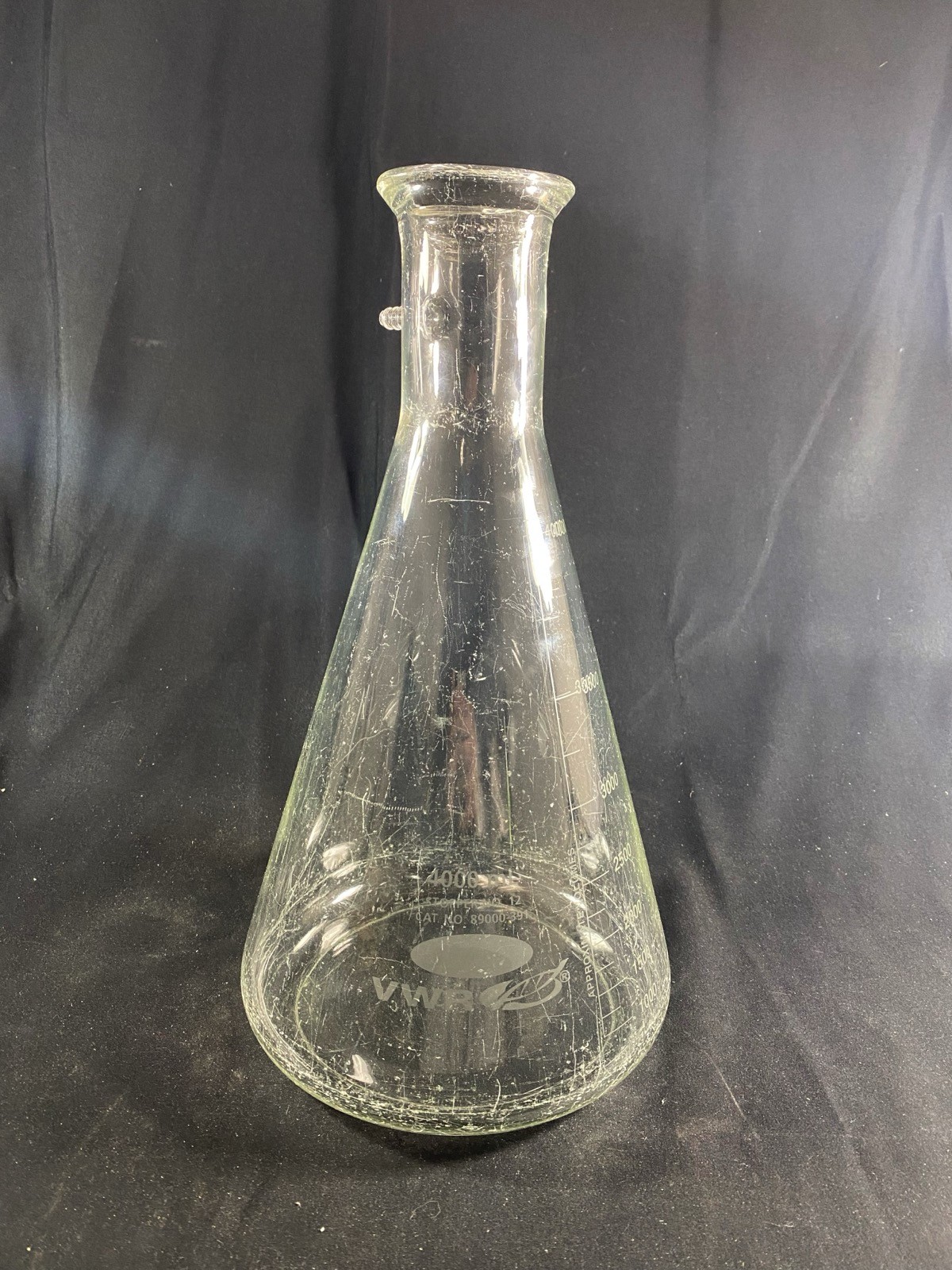 VWR 4000mL 4L Heavy Wall Filtering Flask With Sidearm Tubulation 89000-391 #3