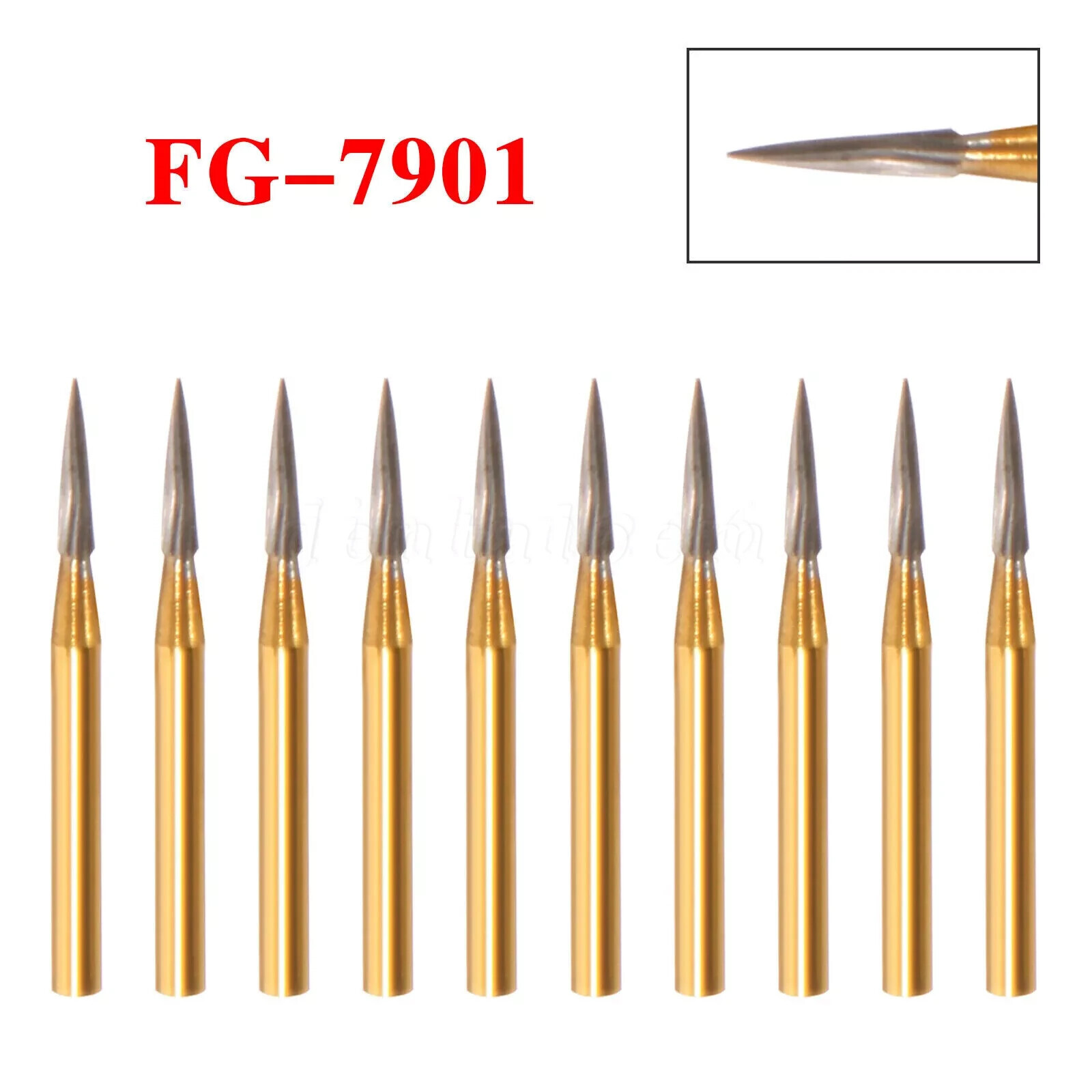 Dental Carbide Burs FG Gold Trimming & Finishing FG7404/7406/7408/7901/7902/7903