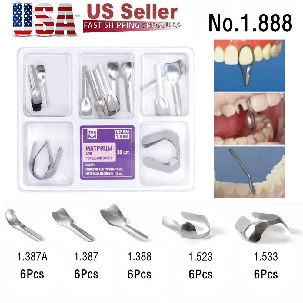 Dental Matrix Bands Anterior Twin Proximal Strips Sectional Contoured Matrices
