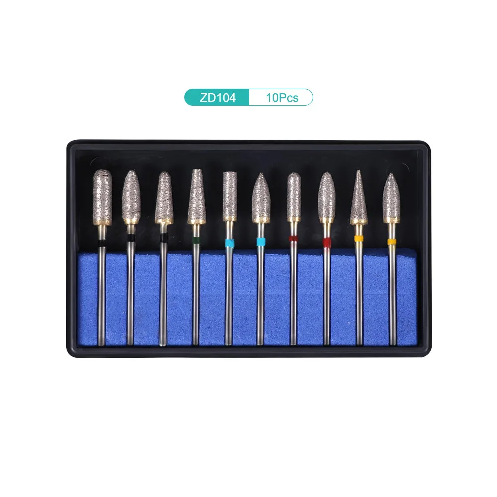 Dental Lab Polishing Burs Drills Tungsten Steel Carbide Bur HP 2.35mm 10pcs/set