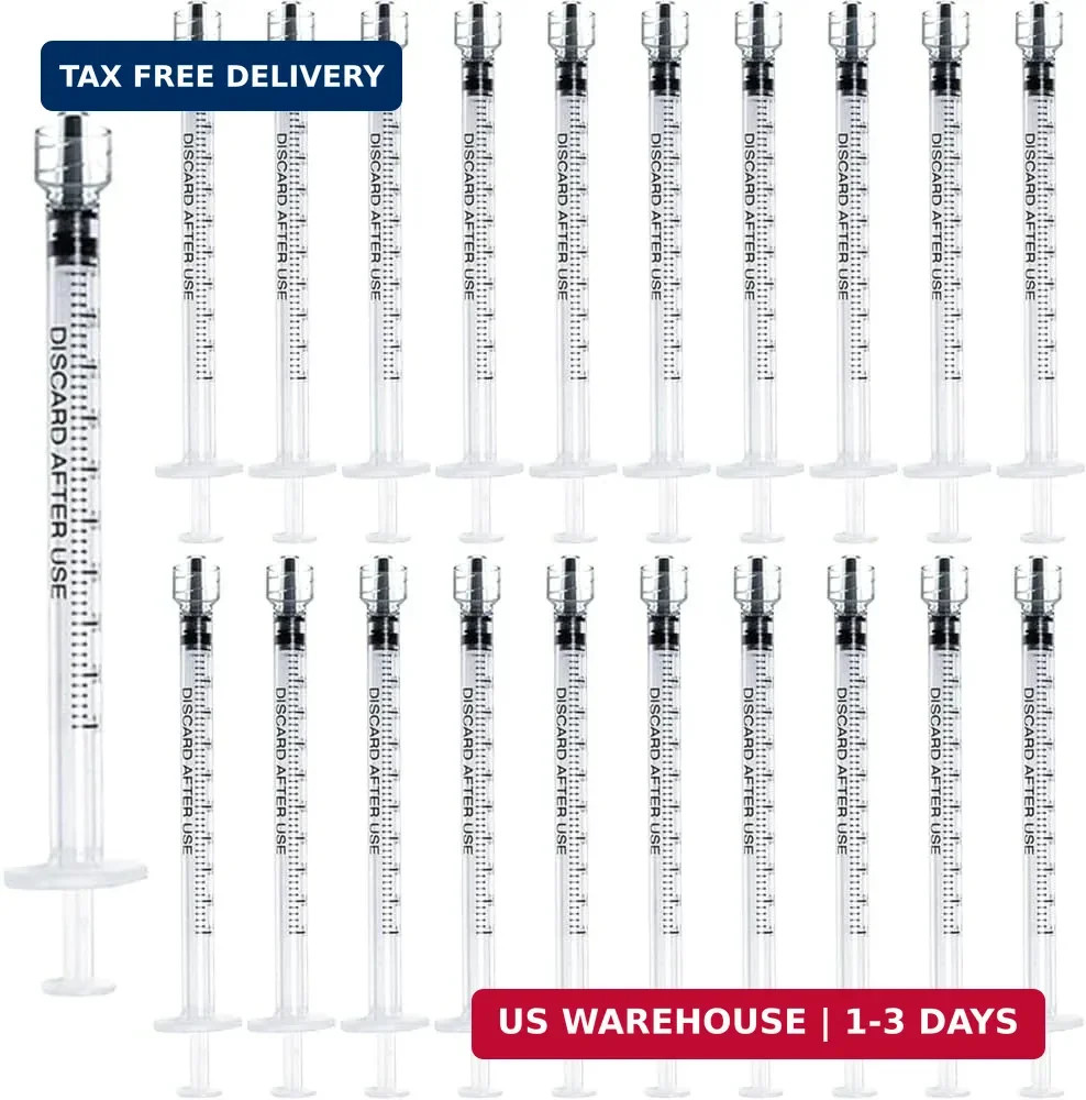 20 Pack 1Ml Luer Lock Syringes without Needle, 1 Ml Cc Disposable Syringe Indivi
