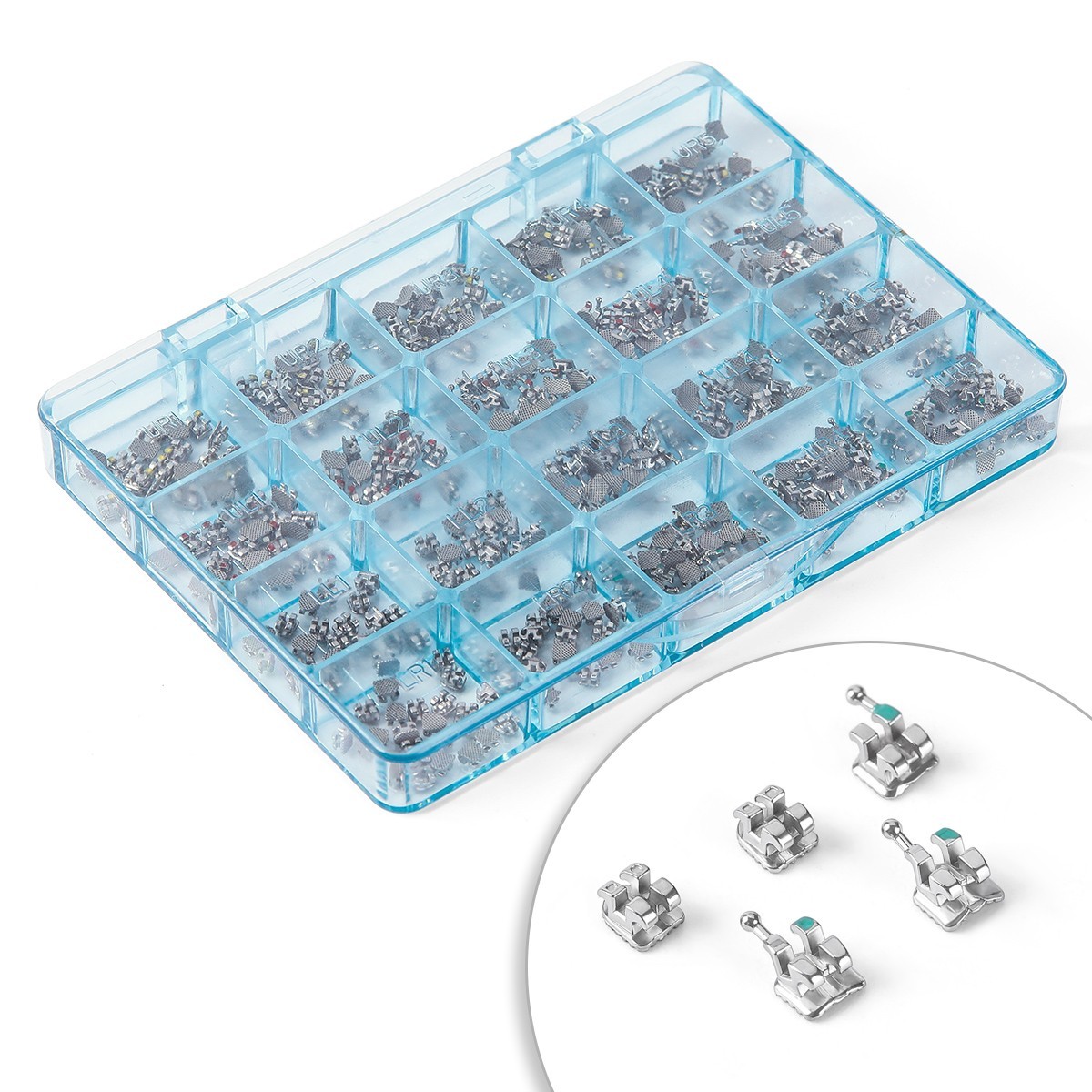 20Sets Dental Orthodontic MIM Monoblock Brackets Mini Roth 0.022″ Hooks AZDENT