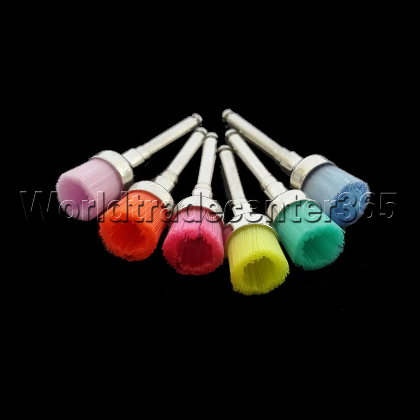 Dental Multi-color Nylon Latch Flat Bowl Buffing Polisher Prophy Cup Bolt Brush
