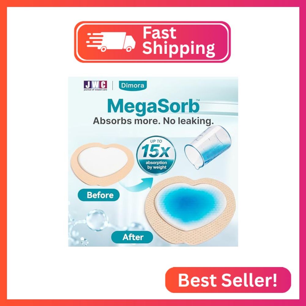 Dimora Wound Dressing Sacrum Foam Bandages Silicone Adhesive Border 7.08″x7.08″
