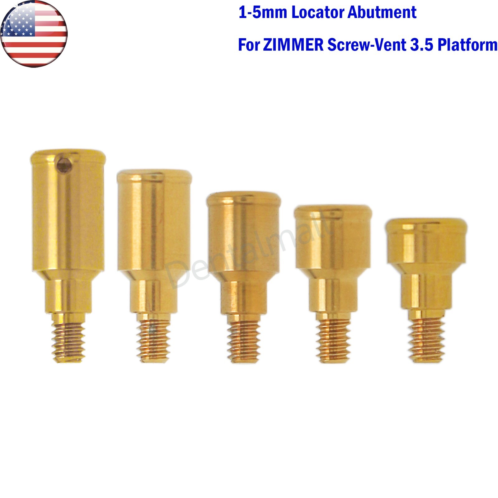 US Dental Abutment fit Adin Cortex Zimmer PAØ3.5mm GH 1-5mm Locator Tool Caps