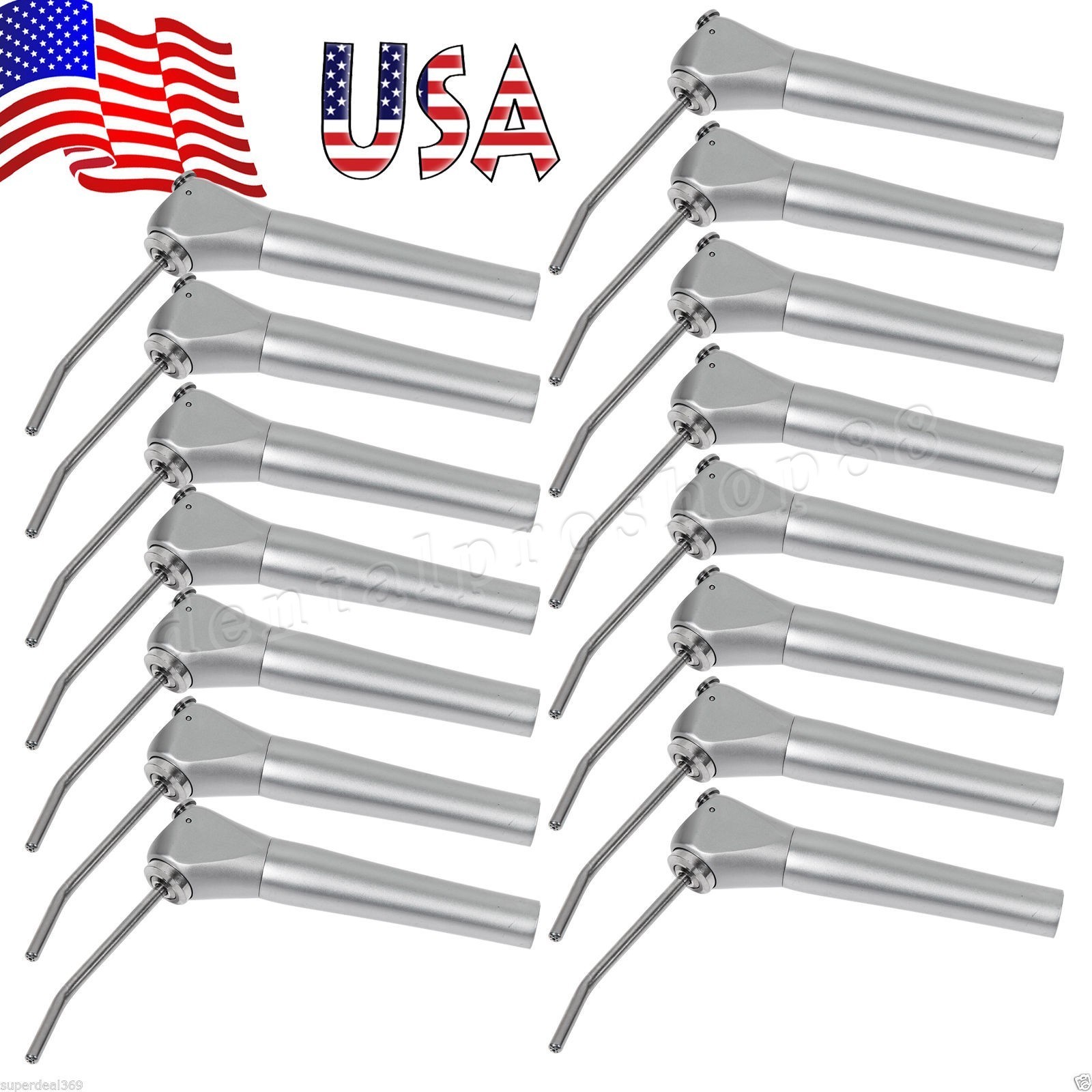 Dental 3 Way Air Water Syringe Triple Spray Handpiece with 2 Nozzles Tips Tubes
