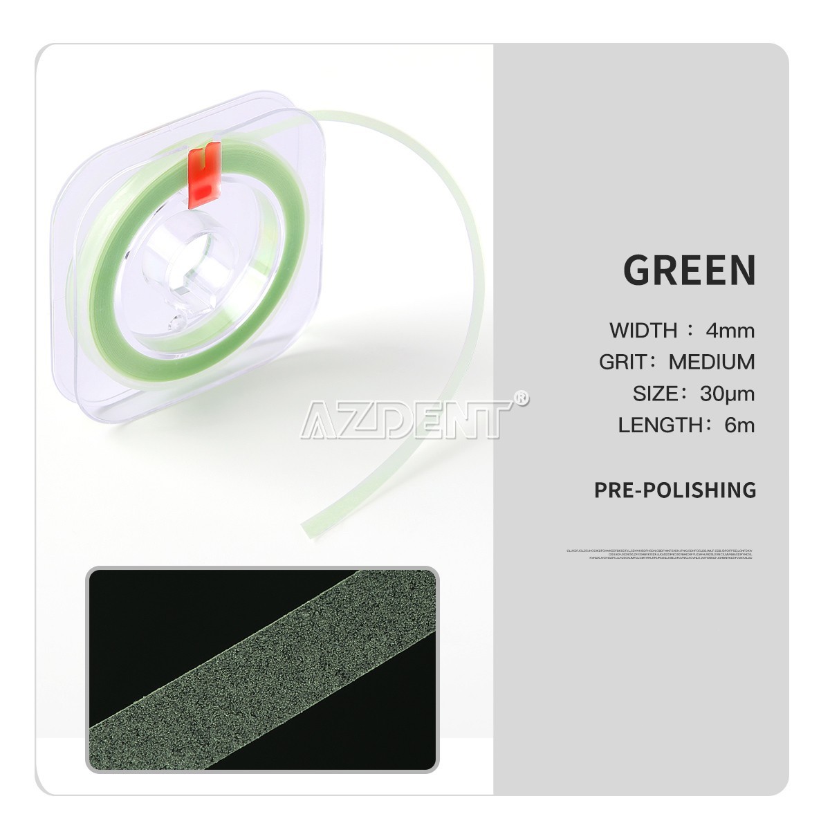 Dental Polishing Strips Resin Coarse Medium Fine 4mm colour-coded grit sizes
