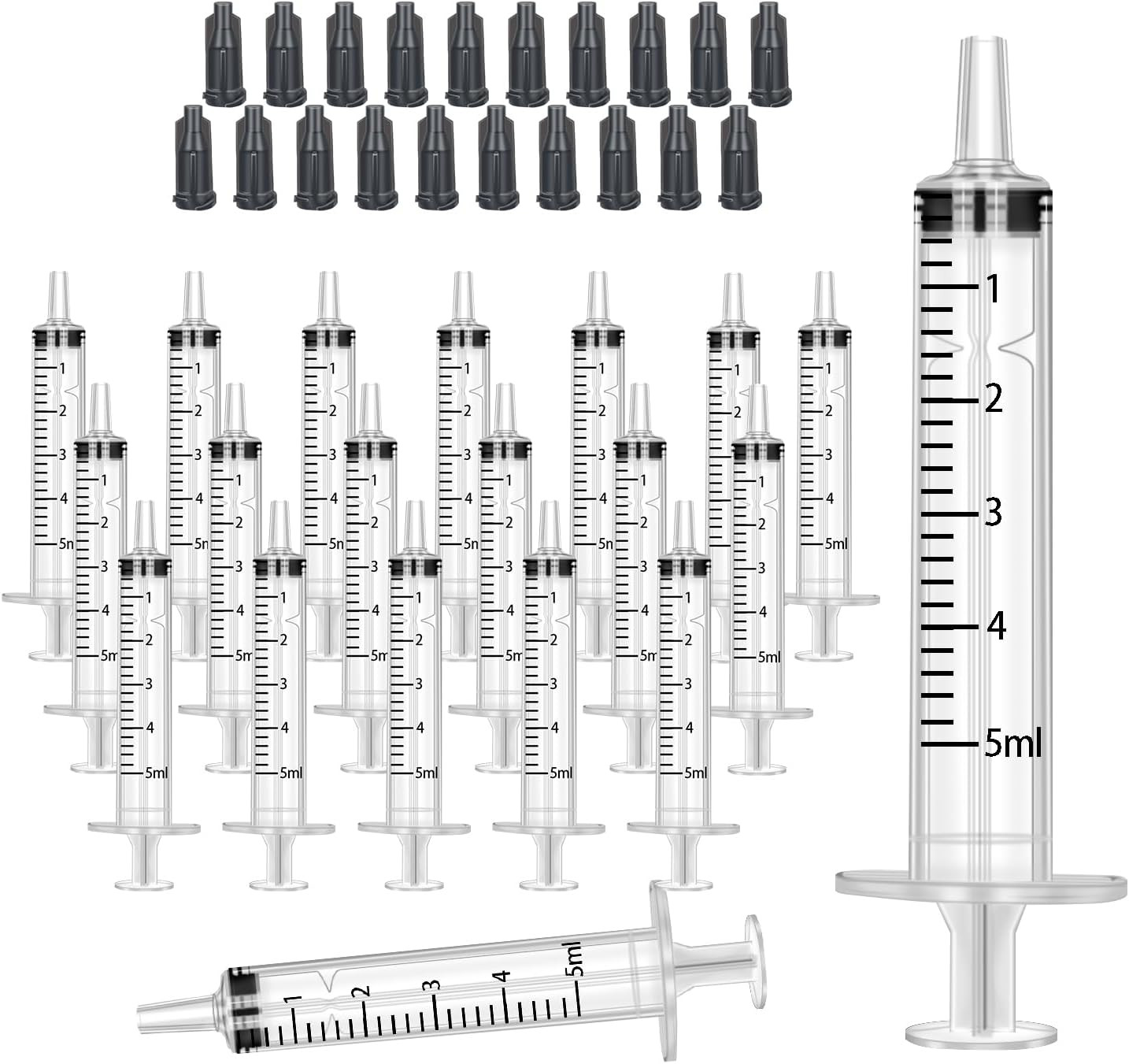 1Ml Syringes with Caps (Pack of 100)