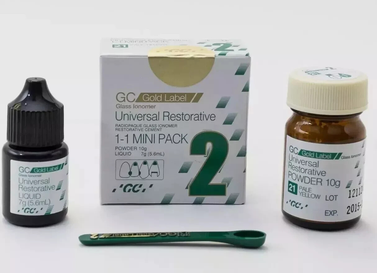 GC Gold Label 2 Universal Restorative Glass Ionomer Cement Mini pack Exp 08/2025