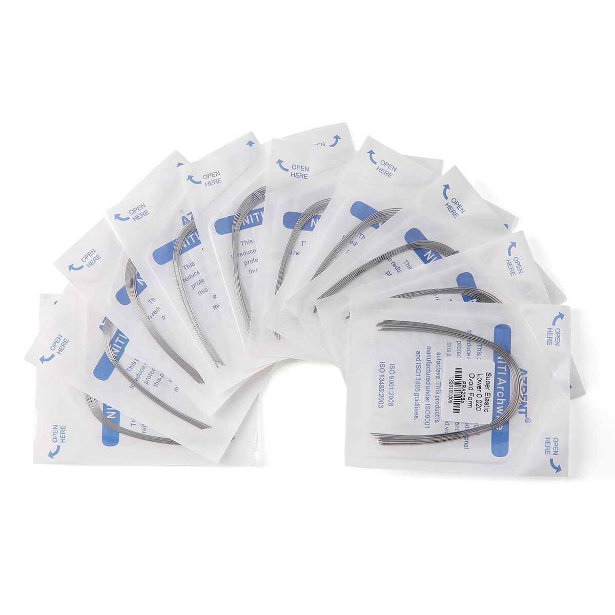 AZDENT Dental Orthodontic Brackets Braces/Super Elastic Niti Ovoid Arch Wires