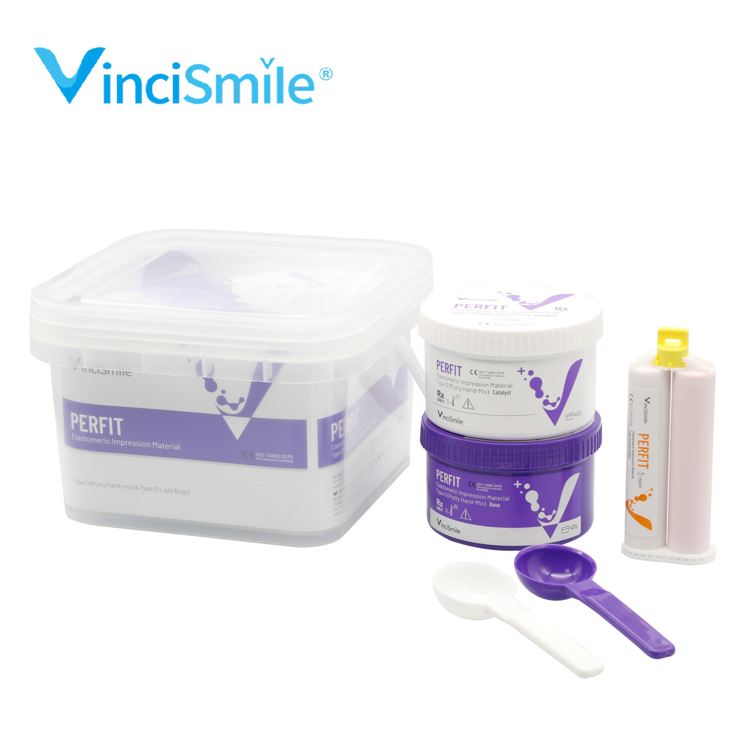 VPS PVS Dental Impression Silicone Material Putty + Light Body Fast/Normal Set