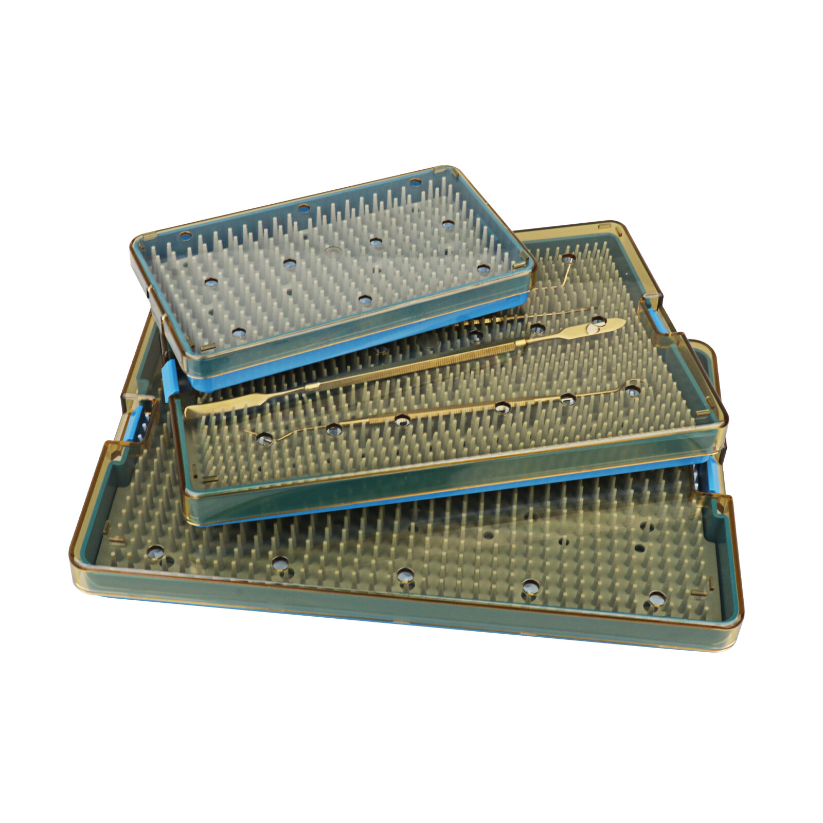 Autoclave Sterilization Tray Case Box with Silicone Pad for Surgical Instruments