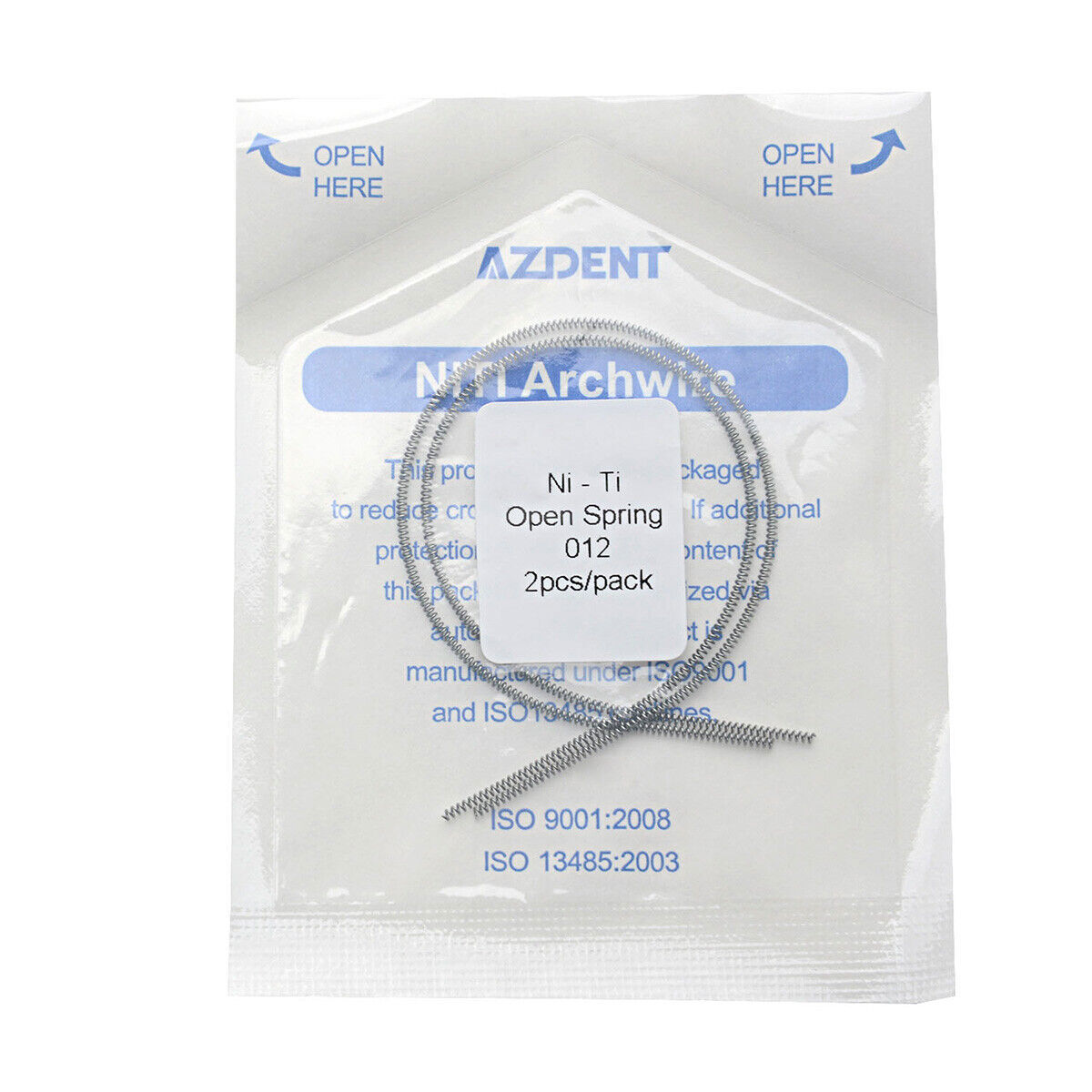 AZDENT Uso de Ortodoncia Dental Niti Muelle en Espiral Abierto 0.010/0.012*180mm