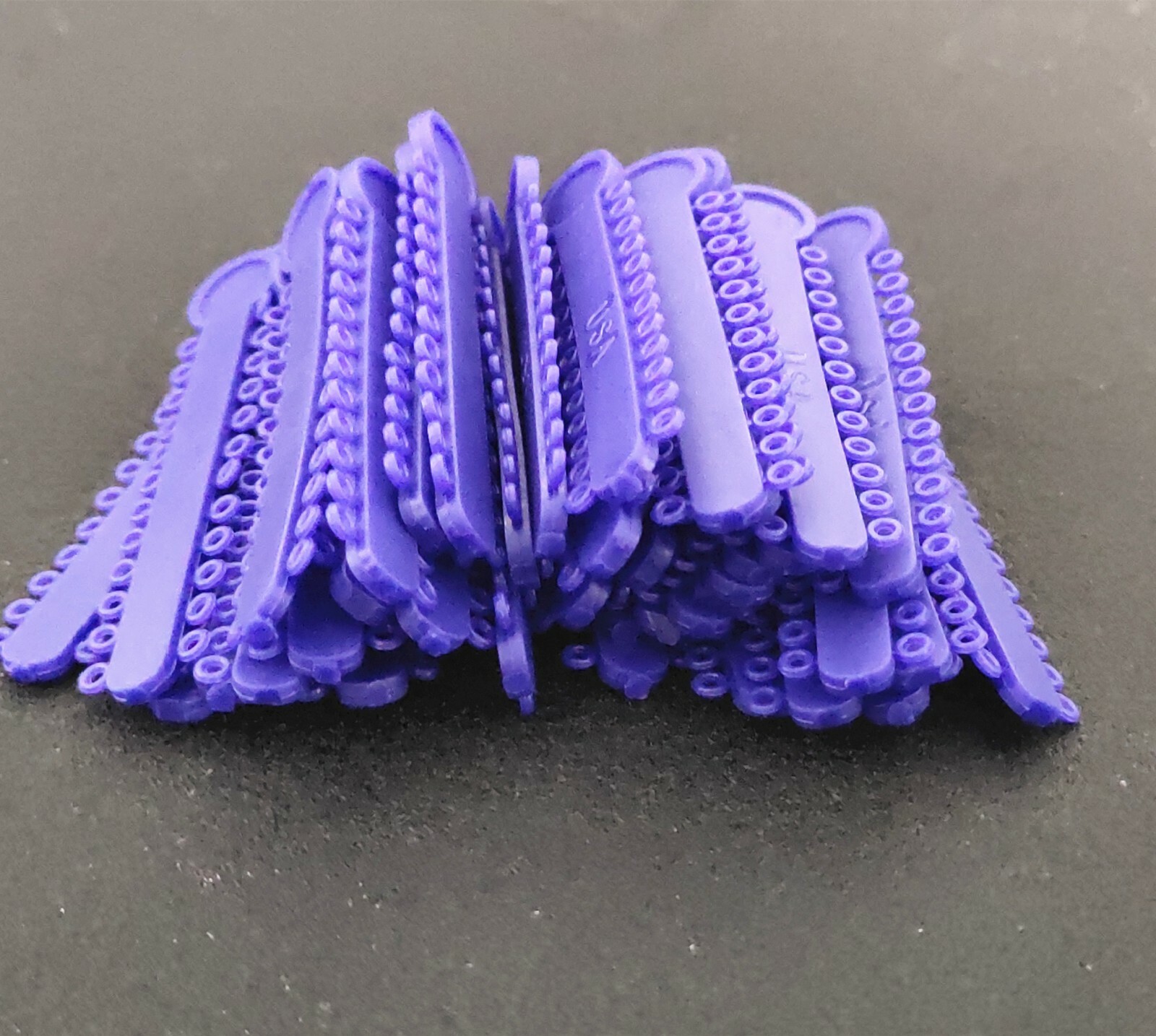 2 Packs Dental Dark Purple Elastic Ligature Ties Rubber Bands Rings 1008Pcs/Pack