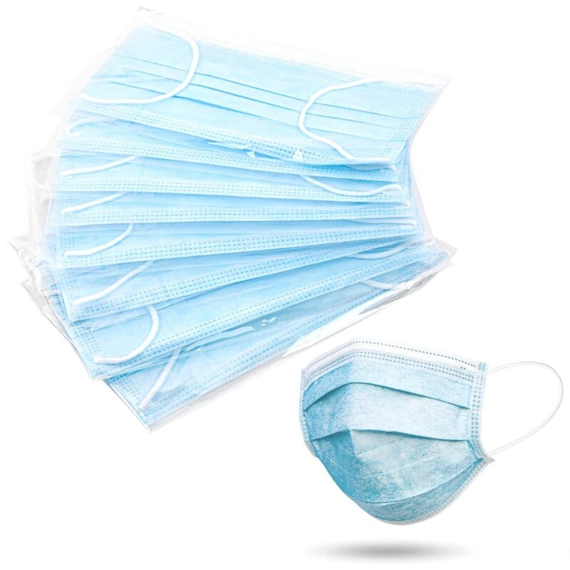100 PCS Individually wrapped Disposable Face Masks 3Ply Non-Medical Protective