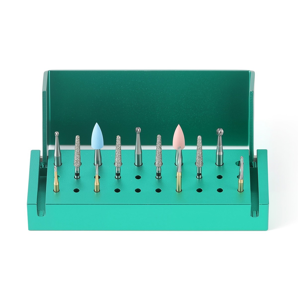 30 Holes Dental Bur Block Holder Disinfection Sterilization Box for RA FG Burs