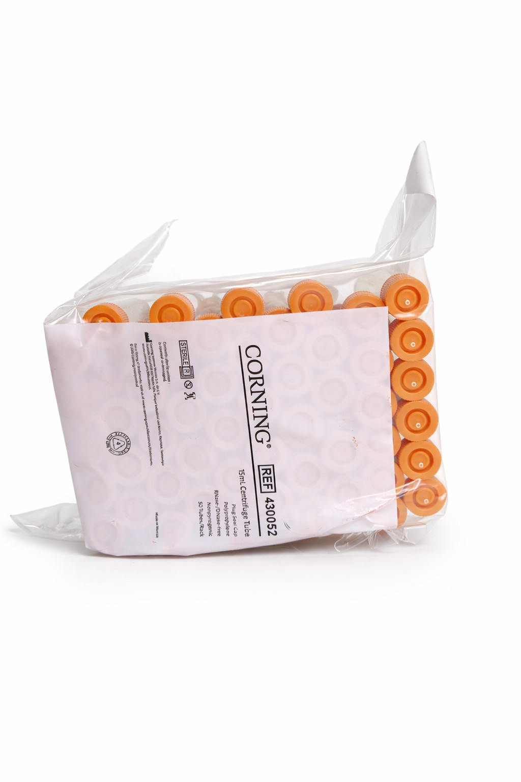 15mL Centrifuge Tubes Conical Sterile , (1) 50/Pack – Corning 430052