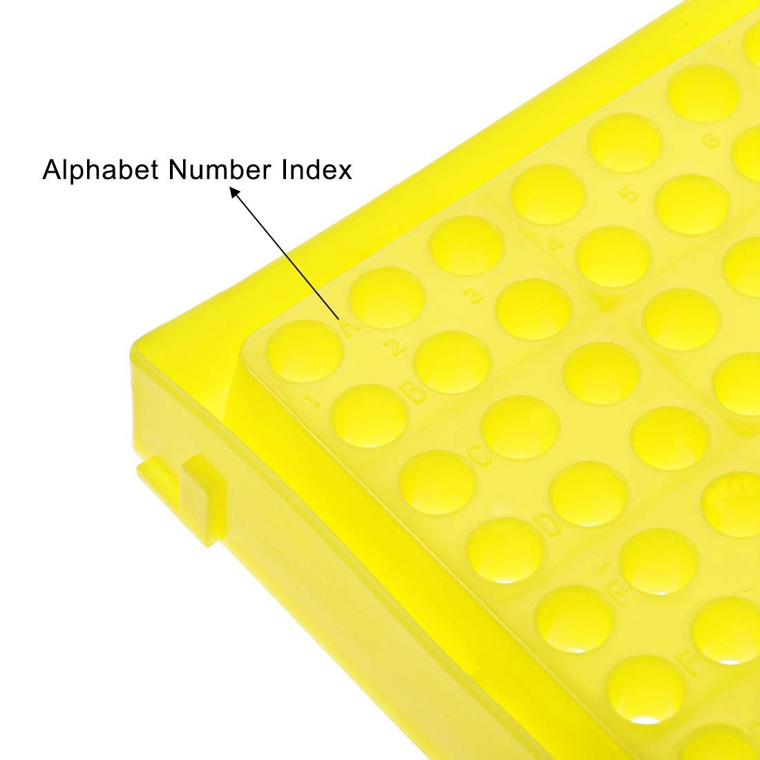 uxcell Centrifuge Tube Rack Storage Box 96-Well Polypropylene Holder for 0.2ml M